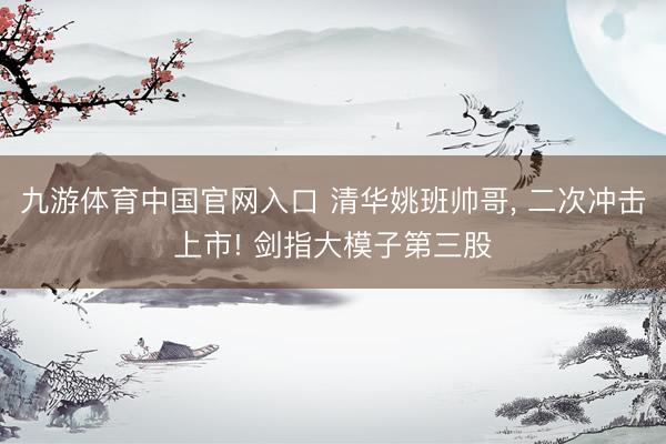 九游体育中国官网入口 清华姚班帅哥， 二次冲击上市! 剑指大模子第三股