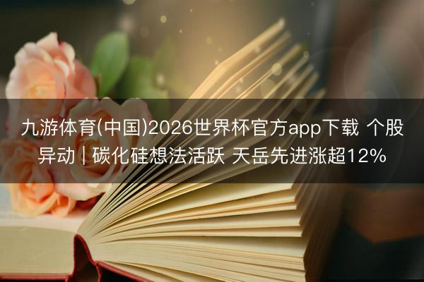 九游体育(中国)2026世界杯官方app下载 个股异动 | 碳化硅想法活跃 天岳先进涨超12%