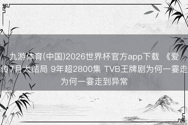 九游体育(中国)2026世界杯官方app下载 《爱回家》传7月大结局 9年超2800集 TVB王牌剧为何一霎走到异常