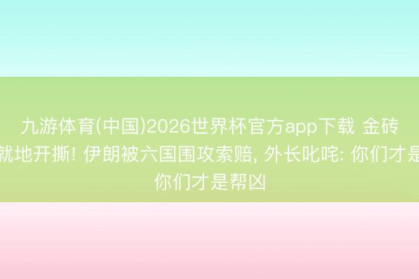 九游体育(中国)2026世界杯官方app下载 金砖会上就地开撕! 伊朗被六国围攻索赔， 外长叱咤: 你们才是帮凶